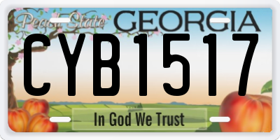 GA license plate CYB1517