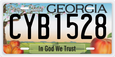 GA license plate CYB1528
