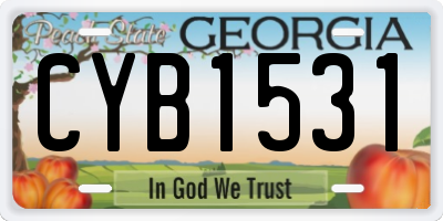 GA license plate CYB1531
