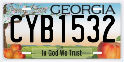 GA license plate CYB1532