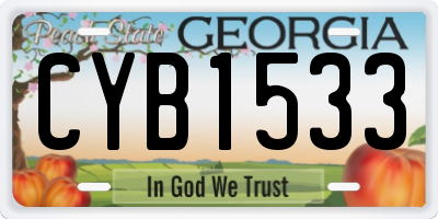 GA license plate CYB1533