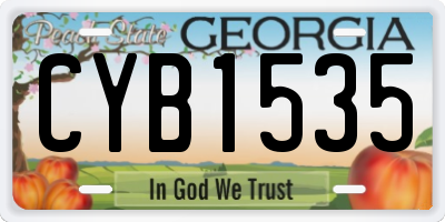 GA license plate CYB1535