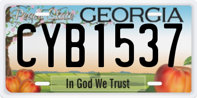 GA license plate CYB1537