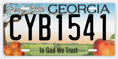 GA license plate CYB1541