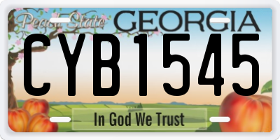 GA license plate CYB1545