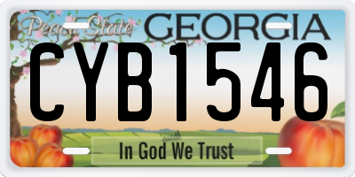 GA license plate CYB1546