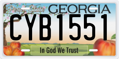 GA license plate CYB1551