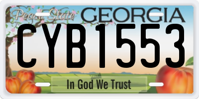 GA license plate CYB1553