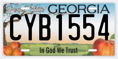 GA license plate CYB1554