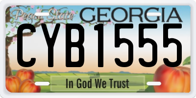 GA license plate CYB1555