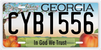GA license plate CYB1556