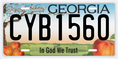 GA license plate CYB1560