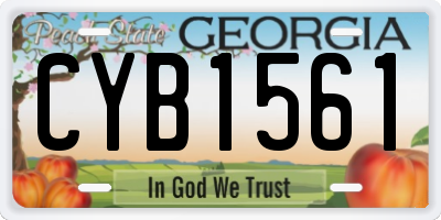GA license plate CYB1561