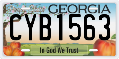GA license plate CYB1563