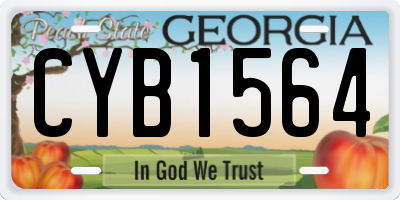 GA license plate CYB1564