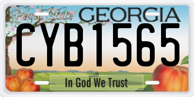GA license plate CYB1565