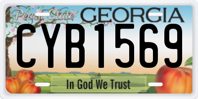GA license plate CYB1569