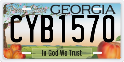 GA license plate CYB1570