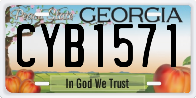 GA license plate CYB1571