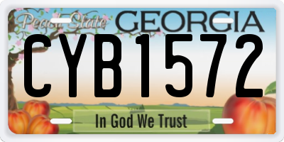 GA license plate CYB1572