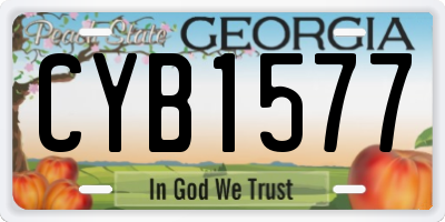 GA license plate CYB1577