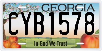 GA license plate CYB1578