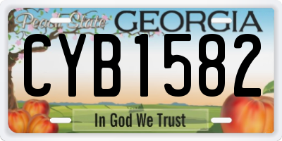 GA license plate CYB1582