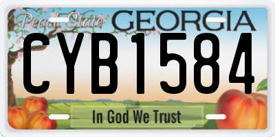 GA license plate CYB1584