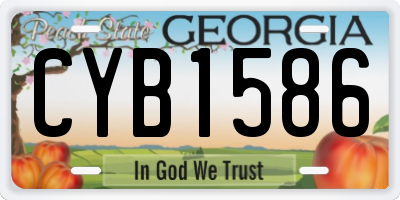GA license plate CYB1586