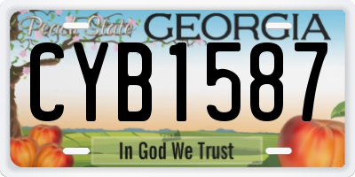 GA license plate CYB1587