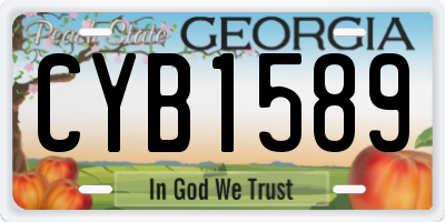 GA license plate CYB1589