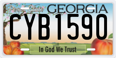 GA license plate CYB1590
