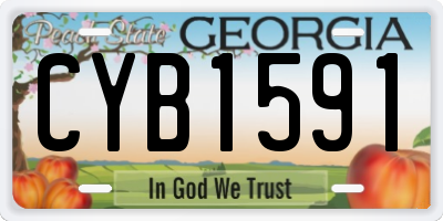 GA license plate CYB1591