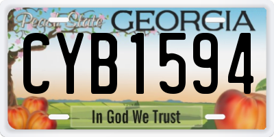 GA license plate CYB1594