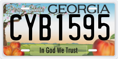 GA license plate CYB1595