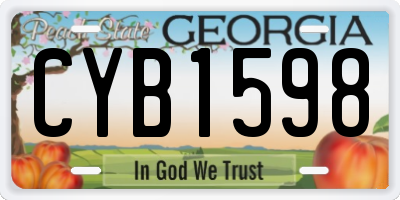 GA license plate CYB1598
