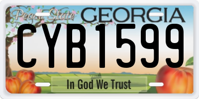 GA license plate CYB1599