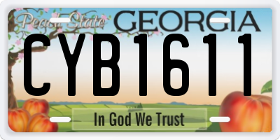 GA license plate CYB1611