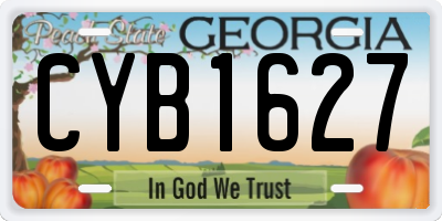 GA license plate CYB1627