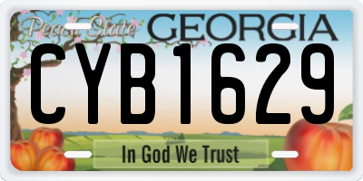 GA license plate CYB1629