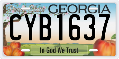 GA license plate CYB1637