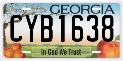 GA license plate CYB1638