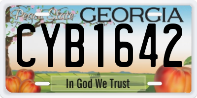 GA license plate CYB1642