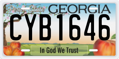 GA license plate CYB1646