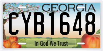 GA license plate CYB1648
