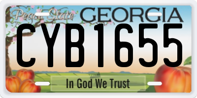 GA license plate CYB1655