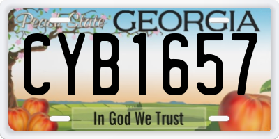 GA license plate CYB1657