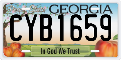GA license plate CYB1659
