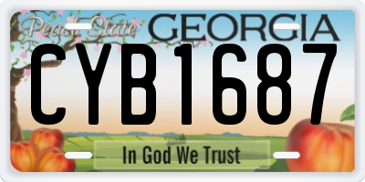GA license plate CYB1687