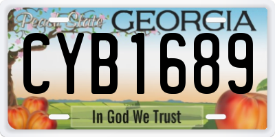 GA license plate CYB1689